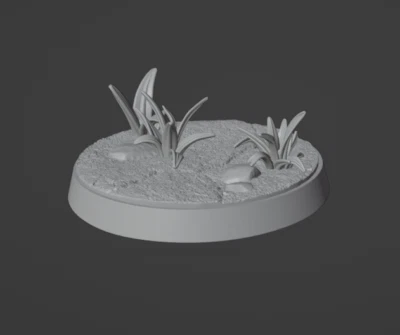 MESHBRAIN LAB 25mm - 50mm Round bases Grass (1) Decor Wargaming resin for tabletop Wargames