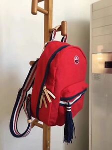Tory Burch Women's Red Preppy Canvas Backpack RRP$250
