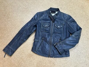 ***Coole Damen-Lederjacke von Oakwood, Gr. L, blau*** - Bild 1 von 6
