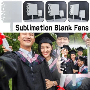 5pcs Sublimation Blank GRAD Fan Memorial 2025 Graduation DIY Gifts Photo Plate - Picture 1 of 13