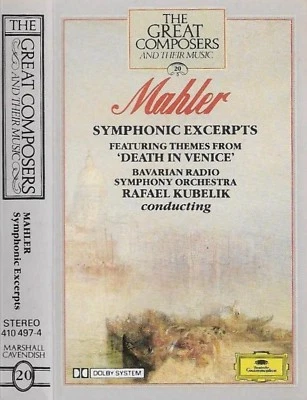 Mahler Kubelik Symphonic Excerpts CASSETTE ALBUM Great Composers 20 Death Venice - Image 1 of 4
