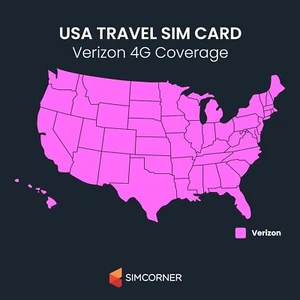 !!- £ 46.99 -!! Verizon US SIM Card (4G Data, 30 Days) - 3-in-1 4G Data SIM - Photo 1 sur 6