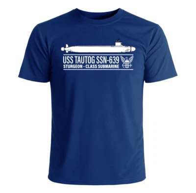 Camiseta USS Tautog SSN-639 Marina de los Estados Unidos Licencia Oficial Foto 1 de 2