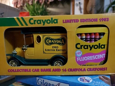 Crayola Limited Edition 1903 Antique Car Bank Includes 16 Crayola Crayons  - Image 1 of 2