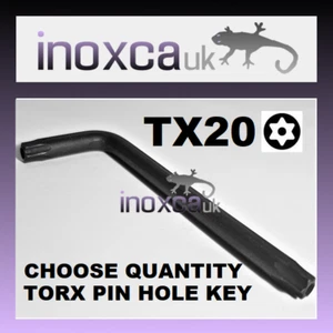 TORX PIN TX20 T20 ALLEN L KEY STAR HOLE FOR PIN 90 DEG ANTI TAMPER SECUTITY TT20 - Picture 1 of 4