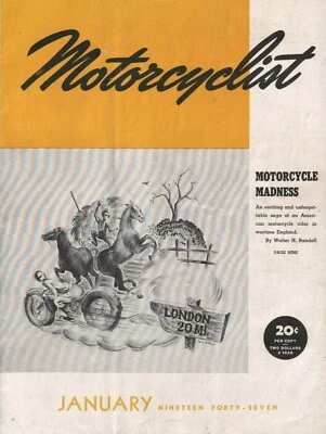 1947 January Motorcyclist - Vintage Motorcycle Magazine Foto 1 de 2