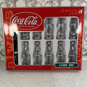 Coca-Cola Bottle 10 Piece Light Strand Light Set. Glitter. White Light. NEW - Picture 1 of 5