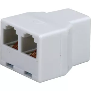 RCA 2-Way Inline Phone Jack Splitter - White - Picture 1 of 1