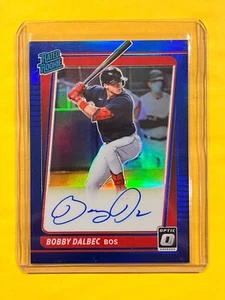 BOBBY DALBEC 2021 Donruss Optic Blue Prizm Rated Rookie AUTO # 24/75 RED SOX - Picture 1 of 2