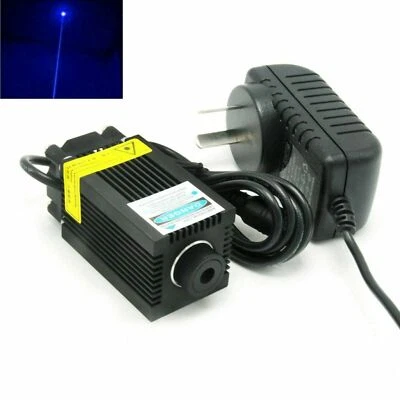 450nm 1600mW Blue Focusable Dot Laser Module Engraving Burn Carve 12V Adapter - image 1 of 4