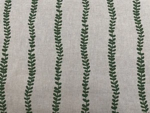 Tela de lino enredada a rayas mar BEIGE VERDE cortina romana ciega artesanía - Imagen 1 de 6