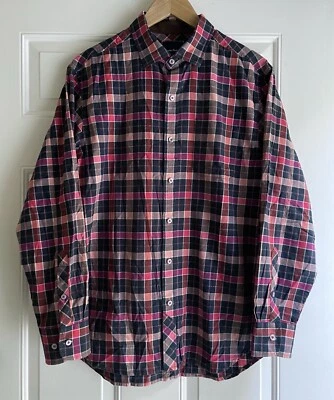 Camisa de vestir Tommy Bahama para hombre a cuadros con botones manga larga 100 % algodón talla M Foto 1 de 4