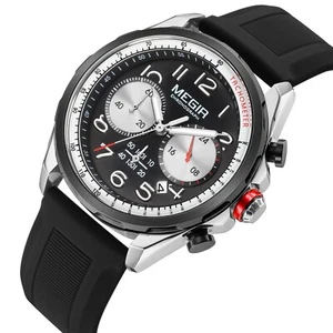 Megir 2230 Quarz Herrenuhr Wasserdicht Chronograph Sport Freizeit 43mm - Bild 1 von 21