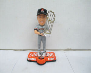 Buster Posey Bobblehead Giants 2014 World Series Ring Trophy Grey Jersey NEW