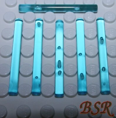 SB04-16) LEGO 6 Stück 28697 30374 transparent hell blaue Laserschwerter Klingen - Bild 1 von 2