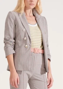 Gorgeous Veronica Beard Cosette Gingham Seersucker Dickey Jacket Size 0 NWT - Picture 1 of 8