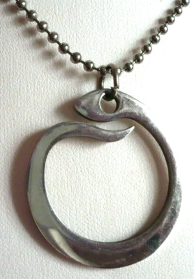 Edelstahl Anhänger SCHLANGE + Kette 46,5 cm Gothic Biker Schmuck edel NEU - Bild 1 von 3