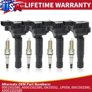 UF658 4* Ignition Coil 4 Spark Plug For Mercedes Benz C250 SLK250 1.8L 1502580 - Picture 1 of 12