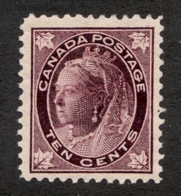 1898 Canada Sc# 73 - 10¢ Queen Victoria "Maple Leaf" series. MH vf  - Image 1 of 1