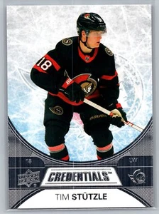 Credenciales de cubierta superior 2021-22 #28 Tim Stutzle Ottawa Senators - Imagen 1 de 2