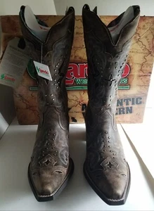 NEW $175 LAREDO WESTERN WOMAN LEATHER BOOTS SZ 11 M BEAUTIFUL DESIGN # 52133 - Picture 1 of 12