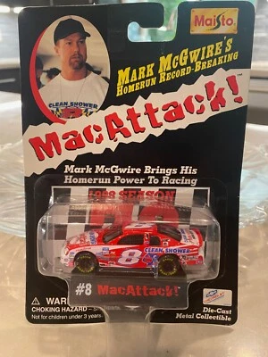 1999 Maisto Mark McGwire's ~ MacAttack NASCAR #8 Vintage/Nuovo ~ Tributo 70 HRs - Immagine 1 di 2