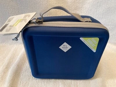 Bolsa de almuerzo Fit & Fresh azul resistente al aplastamiento con bolsa de hielo aislada SERIE TREKKER Foto 1 de 4
