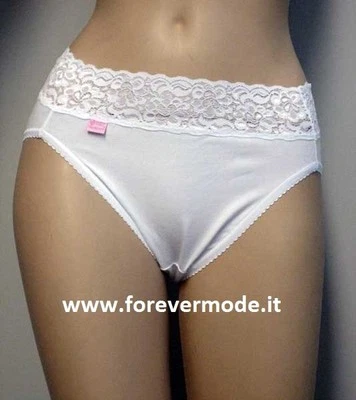 Women's Slip Tramonte In Stretch Cotton With High Lace Band Art 154 - Image 1 of 2
