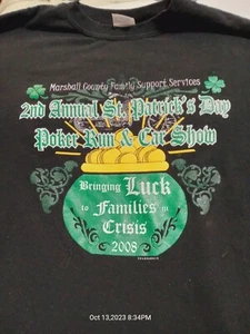 Marshall County Oklahoma 2. jährliche St. Patricks Day Poker Run 2008 - XL SCHWARZ - Bild 1 von 4