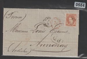 ESPANA PAPIER ISABEL II FÜR FRANKREICH BORDEAUX AMBULANTE 584 - Bild 1 von 2