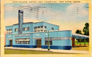 AK Vintage Greyhound Bus Terminal Depot Transport 1943 - Bild 1 von 2