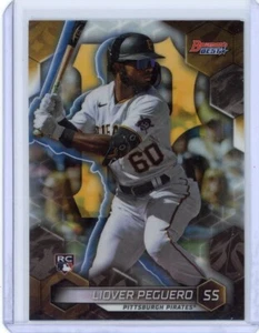 Liover Peguero 2023 Bowman's Best Refractor #49 RC Pittsburgh Pirates - Picture 1 of 3