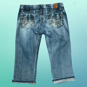 BKE Embroidered Pocket Denim Capris Size 30” #119 - Picture 1 of 5