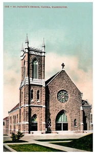 Vintage St. Patrick's Church, Tacoma, Washington Postcard. Unposted. BPC - Picture 1 of 2