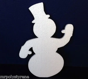 30 POLYSTYRENE SNOWMAN SMALL DESIGN 300MM HEIGHT 10MM THICK - Picture 1 of 1