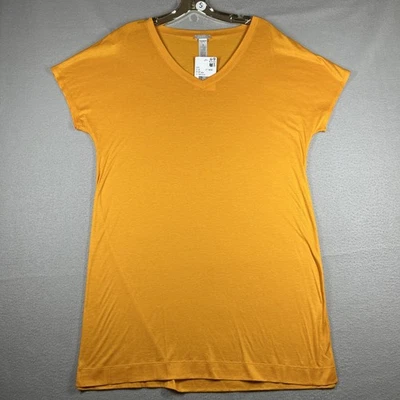 Hanro Laura Big Sleep Shirt Women’s S 6/8 Orange Soft Cotton Sunny - Image 1 of 4