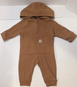 Tuta Carhartt 3M bambino pezzo unico marrone con cappuccio calda invernale outdoor fattoria zip - Foto 1 di 11