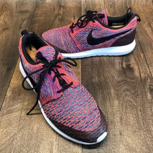 Nike Roshe Run AIR MAX NM Flyknit Trainer Shoes 816531-600 Crimson Men Size 11.5 - Picture 1 of 9