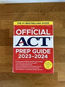 Official ACT Prep Guide 2023-2024 : Book + 8 Practice Tests + 400 Digital... - Picture 1 of 6
