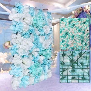 Panel de pared de flores de seda artificial 12 piezas para fotografía de bodas - Imagen 1 de 15
