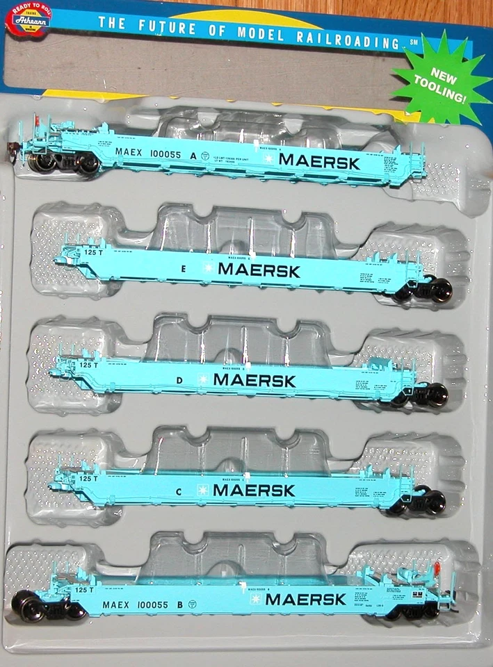 HO ATHEARN 95039 MAXI I WELL CAR EARLY MAERSK MAEX # 100055 - Image 1 of 1