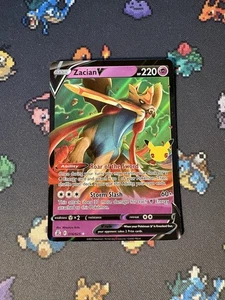 Pokémon Cards Zacian V 016/025 Ultra Rare Celebrations - (NM) - Picture 1 of 2