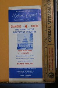 1969 Washington DC Brochure Diamond Tour Bus Nation's Capital Union Station - Foto 1 di 3