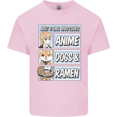 A Girl Who Loves Anime Dogs & Ramen Kids T-Shirt Childrens - Image 1 of 4