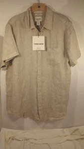 Thom Aaron Linen Button Up made With European Grown Flax - Picture 1 of 4
