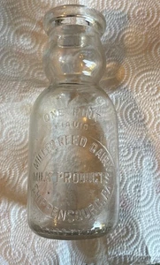 Botella de leche de una pinta en relieve Miller Reed Dairy de colección - Shippensburg PA - Imagen 1 de 7