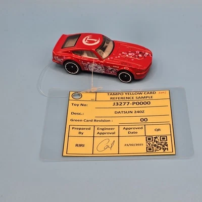 HOT WHEELS UNSPUN YELLOW CARD FEP RED EDITION DATSUN 240Z- FEP - Image 1 of 4