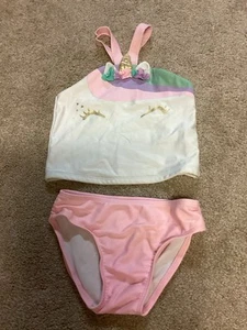 Cat and jack unicorn tankini Girls 5T Swimsuit 2 Piece - Picture 1 of 7