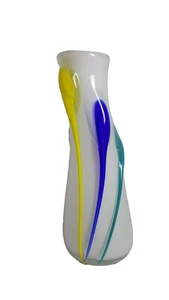 Art Glass Flower Monumental Art Glass Vase Triple Teardrop Fujimori Kato Kogei - Picture 1 of 8