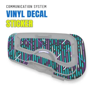 For CARDO Freecom 4X 2X Headset Protective Sticker Skin 2 pcs Purple Line - Picture 1 of 7